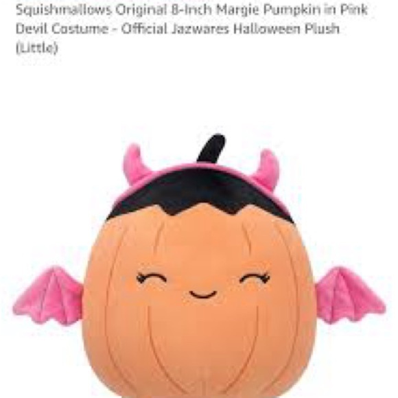 Margie the Pumkin Bat w/pink wings Squishmallow 8” birthday gift - Picture 5 of 9
